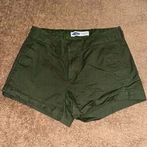 Dark Green Old Navvy Shorts - everyday mid rise